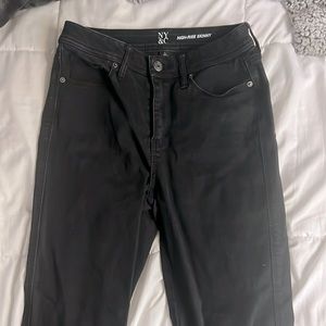 Black tall High-waist jeans